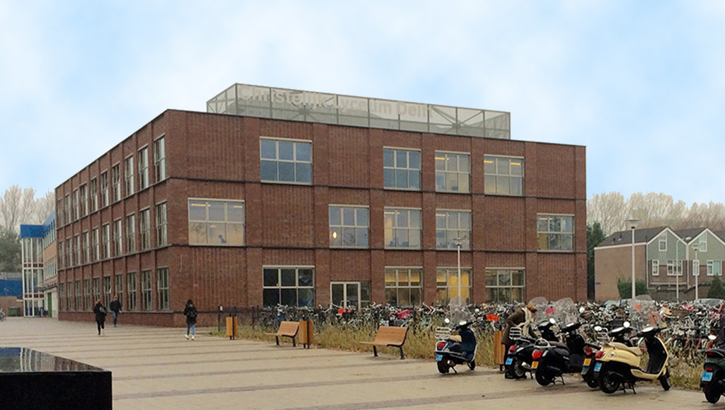 Nieuwbouw uitbreiding Christelijk Lyceum Delft verbindt binnen met buiten Nieuwbouw uitbreiding Christelijk Lyceum Delft verbindt binnen met buiten